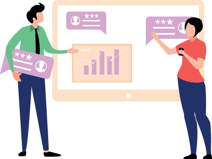 A boy and a girl are talking