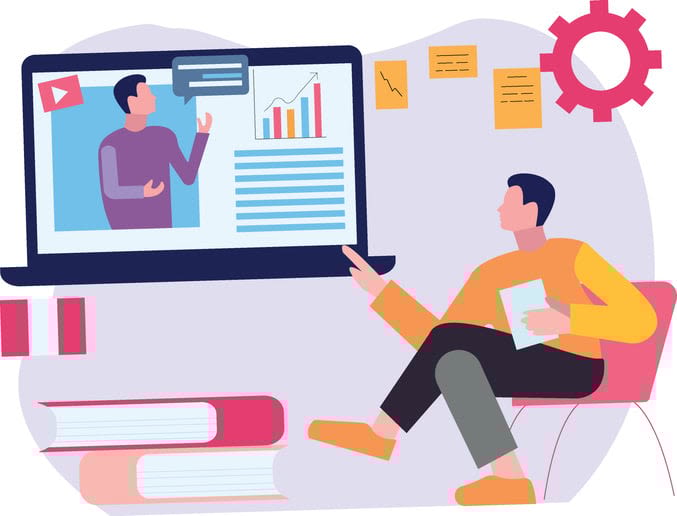 Boys chatting online