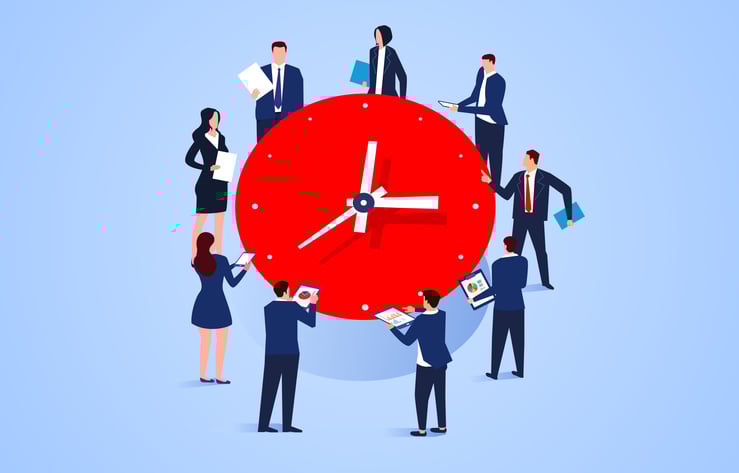 business groups meeting around the clock