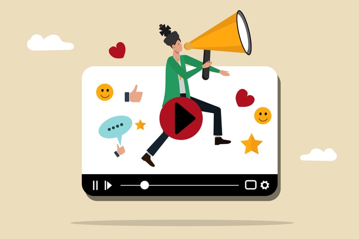 content marketing or online digital campaign concept