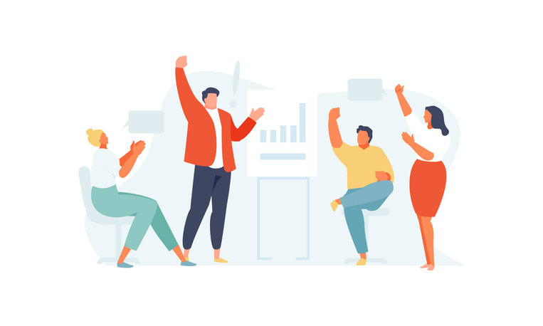 Corporate psychologist business team training stock illustration