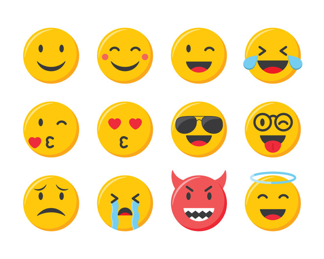 Emoticons collection vector illustration stock illustration