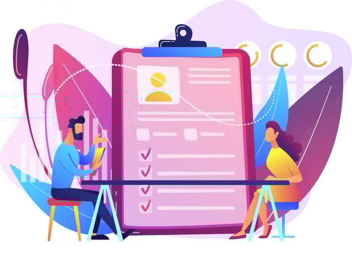 Employee assessment concept vector illustration