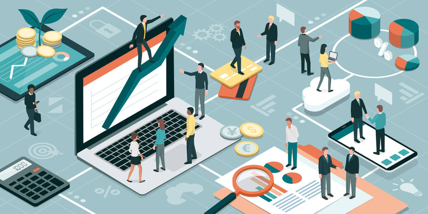 Finance and business management stock illustration