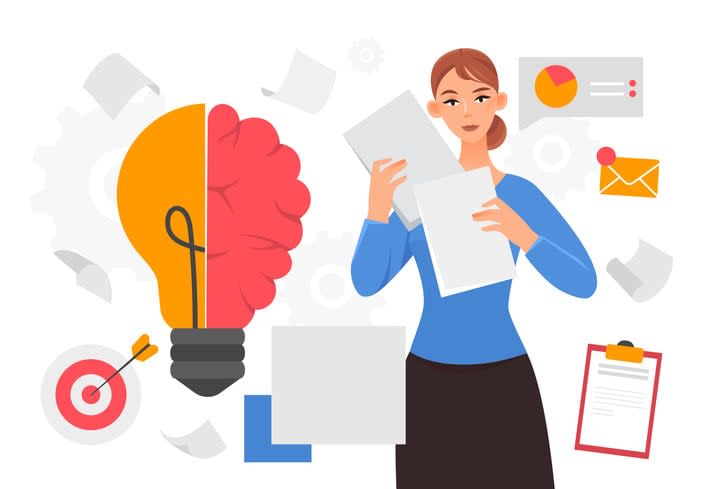 Genius hour concept stock illustration