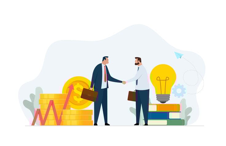 Handshake of two businessman