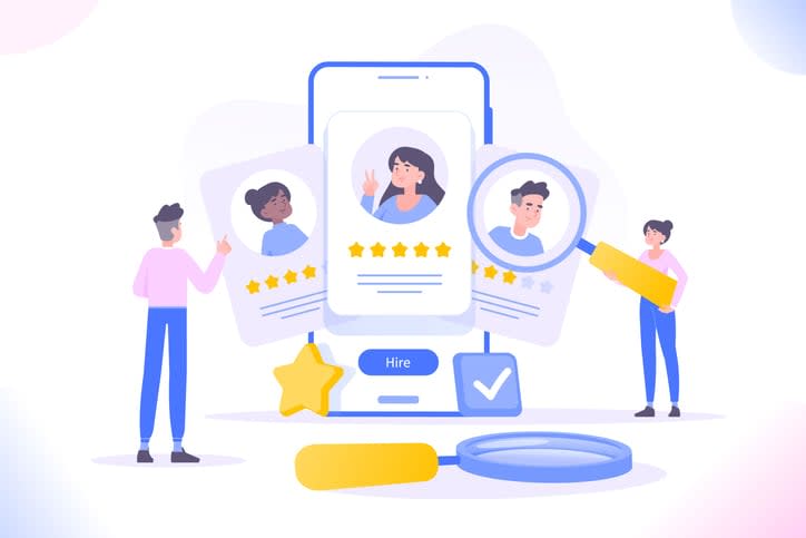 Human resource managers looking for employees for companies