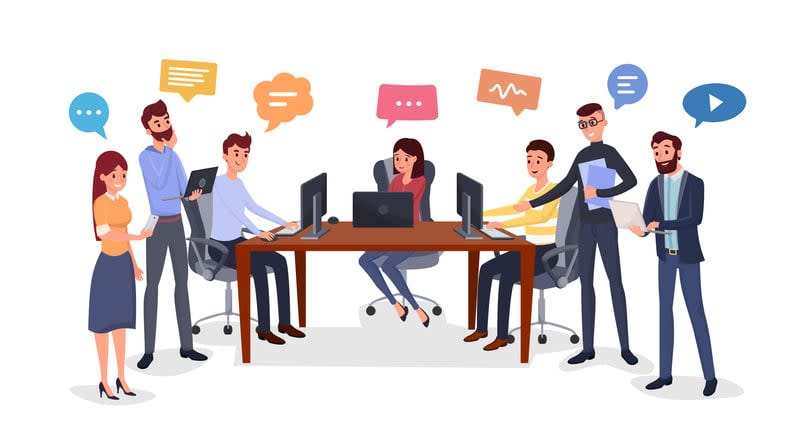 idea generation flat illustration stock illustration