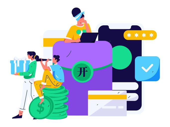 Internet financial management investment flat vector concept operation hand drawn illustration stock illustration