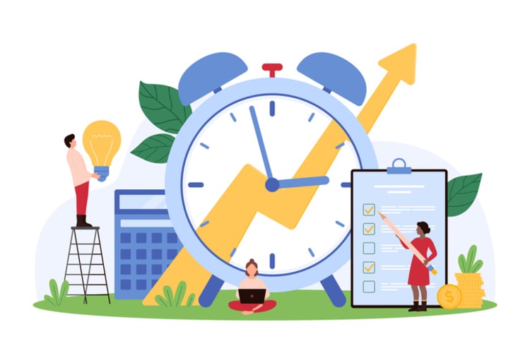 Team members celebrating project success, symbolizing positive outcomes from adopting automated time tracking and scheduling solutions.