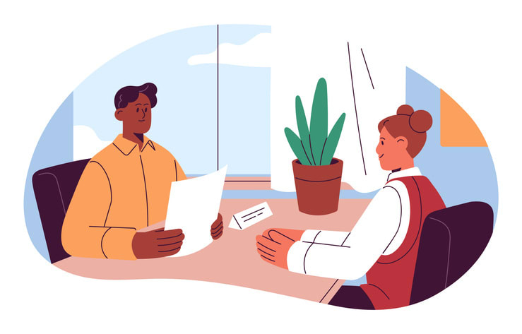 Job interview in office