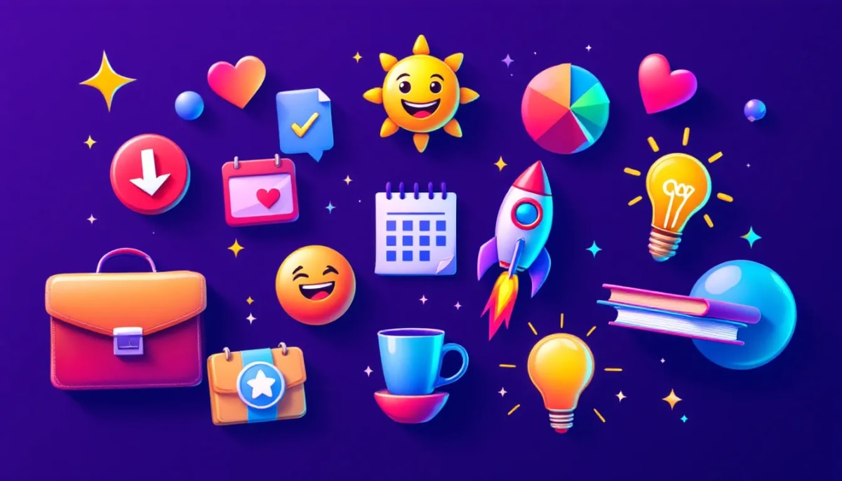 A list of popular work emojis with their meanings.