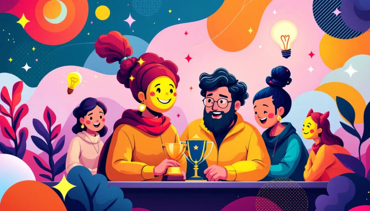 A graphic showing the impact of emojis on team engagement.