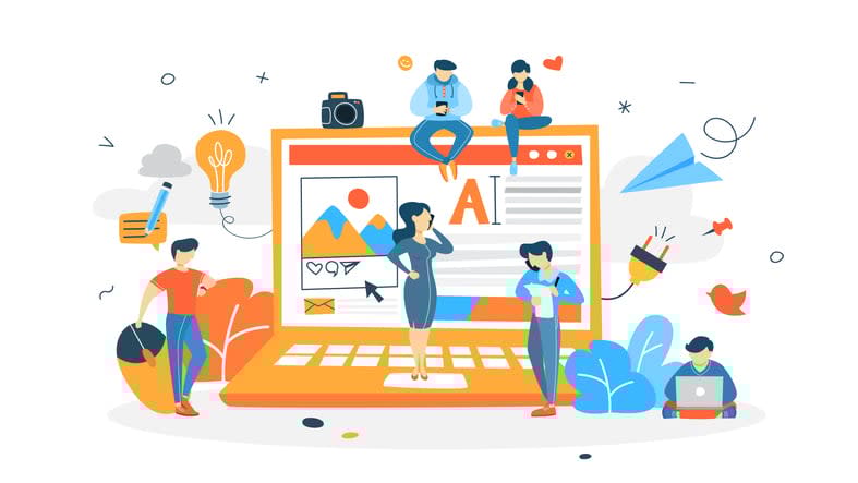 Network concept illustration stock illustration