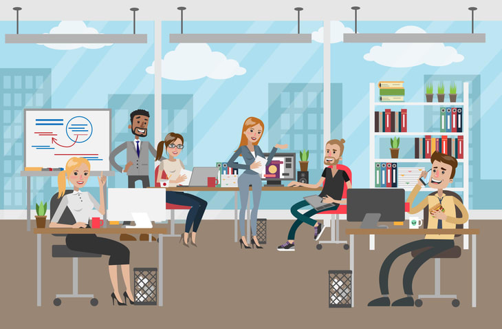 People at office working