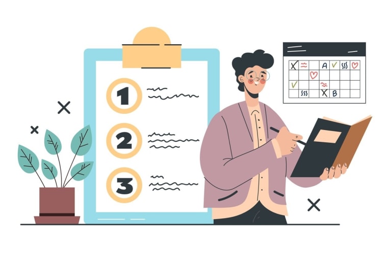 An illustration depicting the concept of task prioritization, showing various tasks being sorted by urgency and importance.