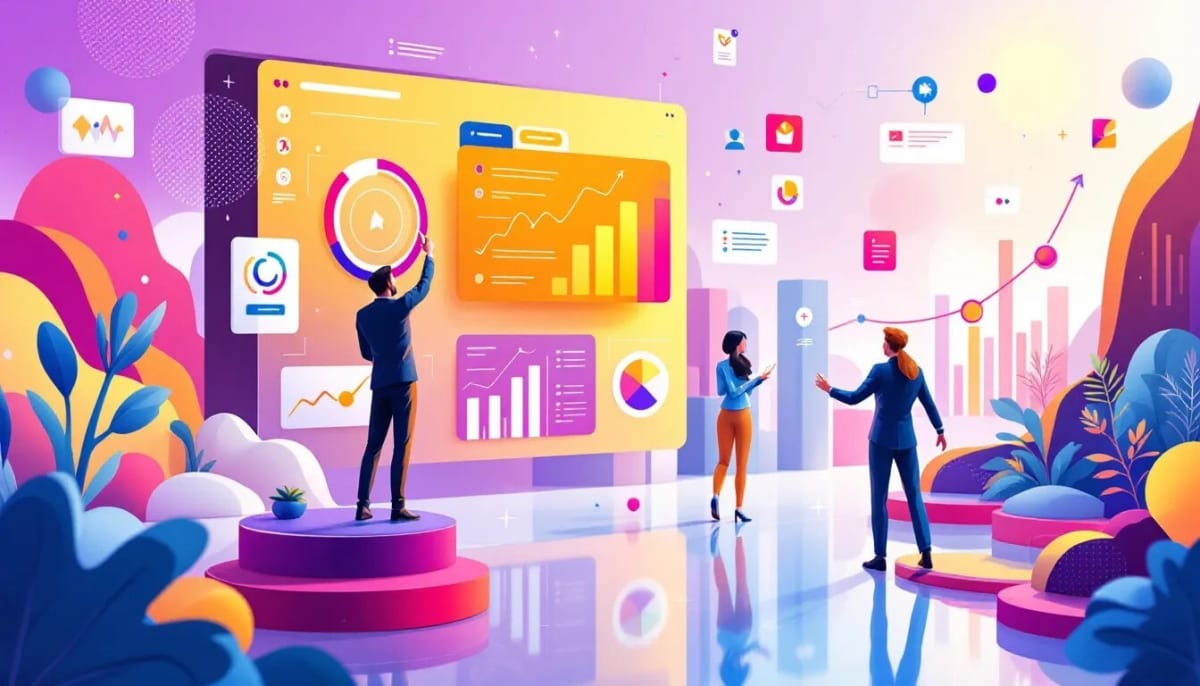 An artistic representation of future trends in sales enablement.