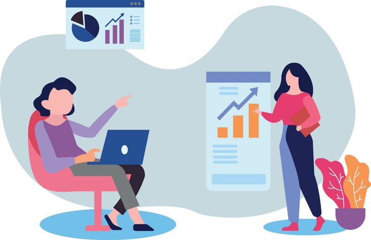 The girls are working