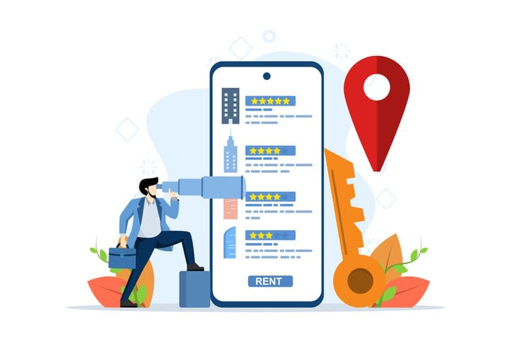 Users Search for Apartments for Rent Online