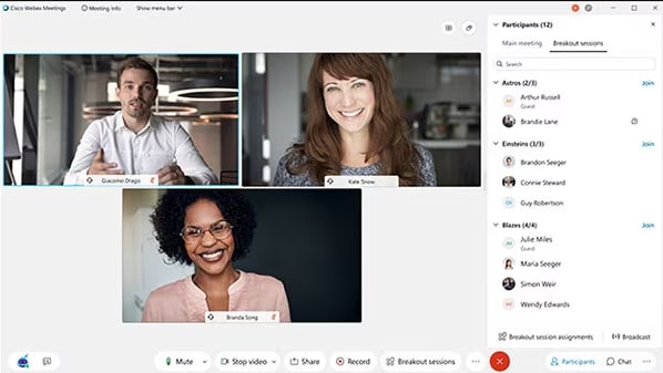 Webex video conferencing