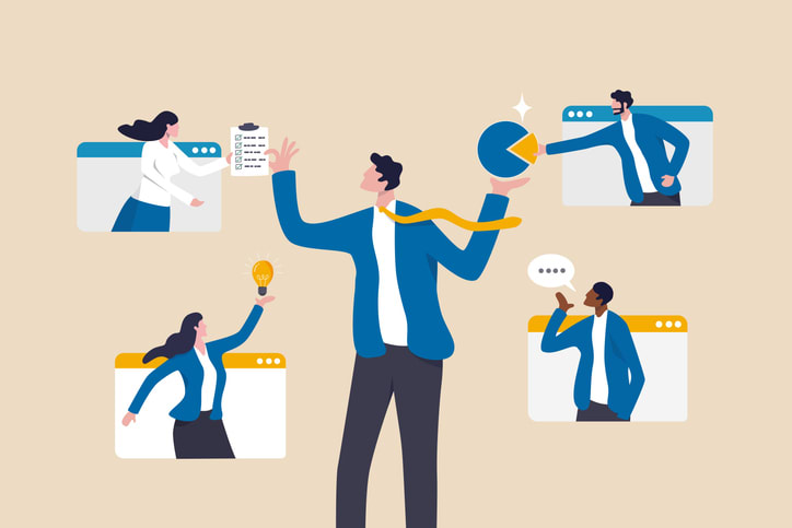 work with client or colleagues virtually