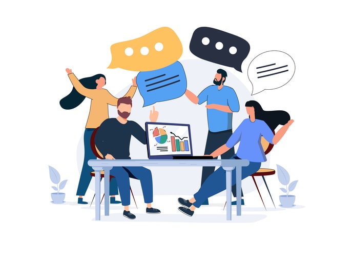 workers are sitting at the negotiating table