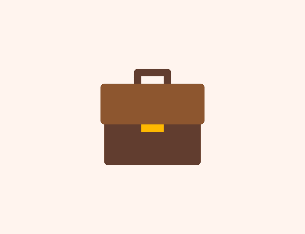 briefcase emoji for work